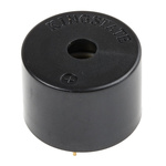 RS PRO 83dB Through Hole Continuous Internal Piezo Buzzer, 24 (Dia.) x 17.5mm, 3V dc Min, 20V dc Max