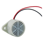 RS PRO 95dB Base Mount, Panel Mount Continuous Internal Magnetic Buzzer Component, 26.4 x 17.6mm, 4V dc Min, 6V dc Max