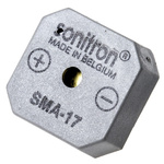 Sonitron 82dB Through Hole Continuous Internal Buzzer, 17.5 x 17.5 x 8.5mm, 1.5V dc Min, 24V dc Max