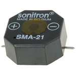 Sonitron 85dB SMD Continuous Internal Buzzer, 21 x 21 9.5mm, 1.5V dc Min, 24V dc Max