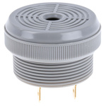 RS PRO 85dB Panel Mount Continuous Internal Buzzer, 36.5 (Dia.) x 23.5mm, 4V dc Min, 28V dc Max