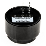 RS PRO 70dB Panel Mount Fast Pulse Internal Piezo Buzzer, 42.5 (Dia.) x 33mm, 6V ac/dc Min, 28V ac/dc Max