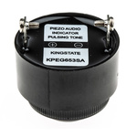 RS PRO 80dB Panel Mount Slow Pulse Internal Piezo Buzzer, 42.5 (Dia.) x 33mm, 6V dc Min, 28V dc Max