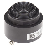 RS PRO 88dB Panel Mount Fast Pulse Internal Piezo Buzzer, 43 (Dia.) x 20mm, 6V dc Min, 28V dc Max