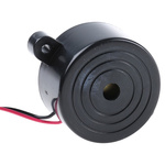 RS PRO 102dB Panel Mount Continuous Internal Piezo Buzzer, 41.8 (Dia.) x 22mm, 3V dc Min, 16V dc Max
