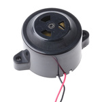 RS PRO 100dB Panel Mount High & Low Internal Piezo Buzzer, 50 (Dia.) x 37.5mm, 3V dc Min, 16V dc Max