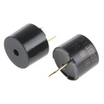 RS PRO 88dB PCB Mount Continuous Internal Magnetic Buzzer Component, 12 x 9.5mm, 1.2V ac Min, 3V ac Max