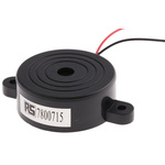 RS PRO 90dB Through Hole Continuous External Piezo Buzzer, 41.8 x 16mm, 1V ac Min, 30V ac Max