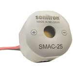 Sonitron 93.5dB SMD Continuous Internal Buzzer, 25 x 18mm, 5V dc Min, 16V dc Max