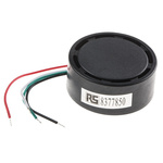 RS PRO ≥105dB Wire Leads Continuous, Slow & Fast Pulse Internal Magnetic Buzzer Component, 43 x 18mm, 6V dc Min, 28V dc