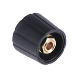 Sifam 21mm Black Potentiometer Knob for 6mm Shaft Splined, S210006-BLK