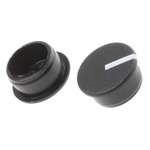 Sifam 11mm Black Potentiometer Knob Cap, C111-BLK