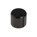 RS PRO 16mm Black Potentiometer Knob for 6.4mm Shaft Splined