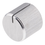 RS PRO 16mm Silver Potentiometer Knob for 6.4mm Shaft Splined