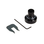 RS PRO 7.2mm Black Potentiometer Knob for 6.35mm Shaft Splined