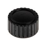 RS PRO 21.1mm Black Potentiometer Knob for 6.35mm Shaft Splined