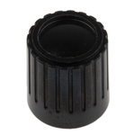 RS PRO 14mm Black Potentiometer Knob for 6.35mm Shaft Splined