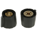 Sifam 15.5mm Black Potentiometer Knob for 3.2mm Shaft Splined, SP151 125 BLACK