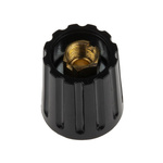 RS PRO 14.7mm Black Potentiometer Knob for 6mm Shaft