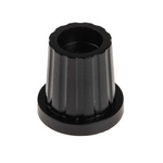 RS PRO 19.4mm Black Potentiometer Knob for 6.35mm Shaft Screw Fix