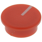 RS PRO 19mm Red Potentiometer Knob Cap for 6.4mm Shaft