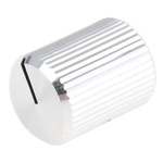 RS PRO 10mm Silver Potentiometer Knob for 3.2mm Shaft Splined
