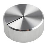 RS PRO 30mm Silver Potentiometer Knob for 6.4mm Shaft Splined