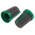 RS PRO 13mm Grey Potentiometer Knob for 6mm Shaft Splined