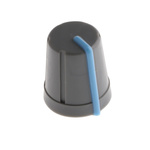 RS PRO 13mm Grey Potentiometer Knob for 6mm Shaft D Shaped