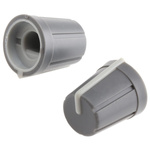 RS PRO 13mm Grey Potentiometer Knob for 6mm Shaft D Shaped