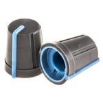 RS PRO 13mm Grey Potentiometer Knob for 6.4mm Shaft D Shaped