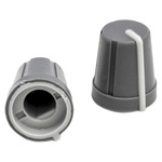 RS PRO 13mm Grey Potentiometer Knob for 6.4mm Shaft D Shaped