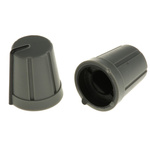 RS PRO 13mm Grey Potentiometer Knob for 6.4mm Shaft D Shaped