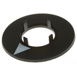 RS PRO 21mm Black Potentiometer Dial for 17mm Shaft