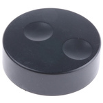 RS PRO 38.6mm Black Potentiometer Knob for 6mm Shaft Splined