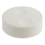 RS PRO 38.6mm White Potentiometer Knob for 6mm Shaft Splined