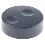 RS PRO 38.6mm Black Potentiometer Knob for 6mm Shaft Splined