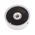RS PRO 38.6mm Grey Potentiometer Knob for 6mm Shaft Screw Fix