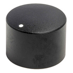 RS PRO 24.8mm Black Potentiometer Knob for 6mm Shaft Splined