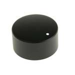 RS PRO 29.8mm Black Potentiometer Knob for 6mm Shaft Splined