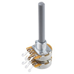 TE Connectivity 100kΩ Rotary Potentiometer 2-Gang Panel Mount, 27ESA104MMF50N
