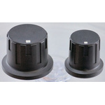 Aiko Denshi 19.7mm Black Potentiometer Knob for 6mm Shaft, BM-25