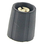 Sifam 11.5mm Black Potentiometer Knob for 3.2mm Shaft Splined, S110125-BLK