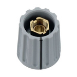 Elma 21mm Grey Potentiometer Knob for 6mm Shaft Round Shaft, 021-4410