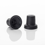 Sifam 4.5mm Black Potentiometer Knob for 6mm Shaft Splined, 3/07/TPN175 006 ILLUMINATED