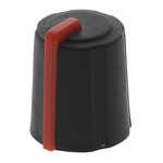 Sifam 11.5mm Black Potentiometer Knob for 6mm Shaft Splined, 3/03/TP110-006/237/230