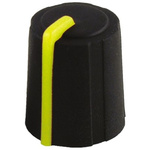 Sifam 11.5mm Black Potentiometer Knob for 6mm Shaft D Shaped, 3/03/DR110-006/237/239
