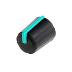 Sifam 11.5mm Black Potentiometer Knob for 6mm Shaft Splined, 3/03/TP110-006/237/232