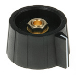 Sifam 29.5mm Black Potentiometer Knob for 6.35mm Shaft Splined, SP291 250 BLACK