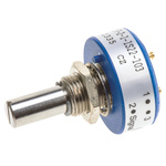 Vishay 10kΩ Rotary Potentiometer 1-Gang Panel Mount, 357B2103MAB251S22